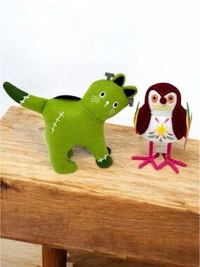 2023 Target Bird Day Of The Dead CHAPARRITO & Frankenstein Kitty Cat 7" Plush